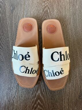 Chloé Woody Sandals in Natural/Tan